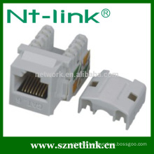 high quality 90 degree dual IDC cat6 rj45 female jack/rj45 keystone jack